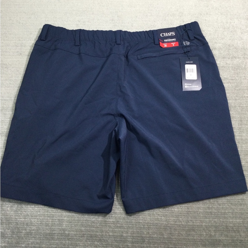 NWT Champs mens navy blue performance short. UPF 50. Size 38. Inseam 9.
